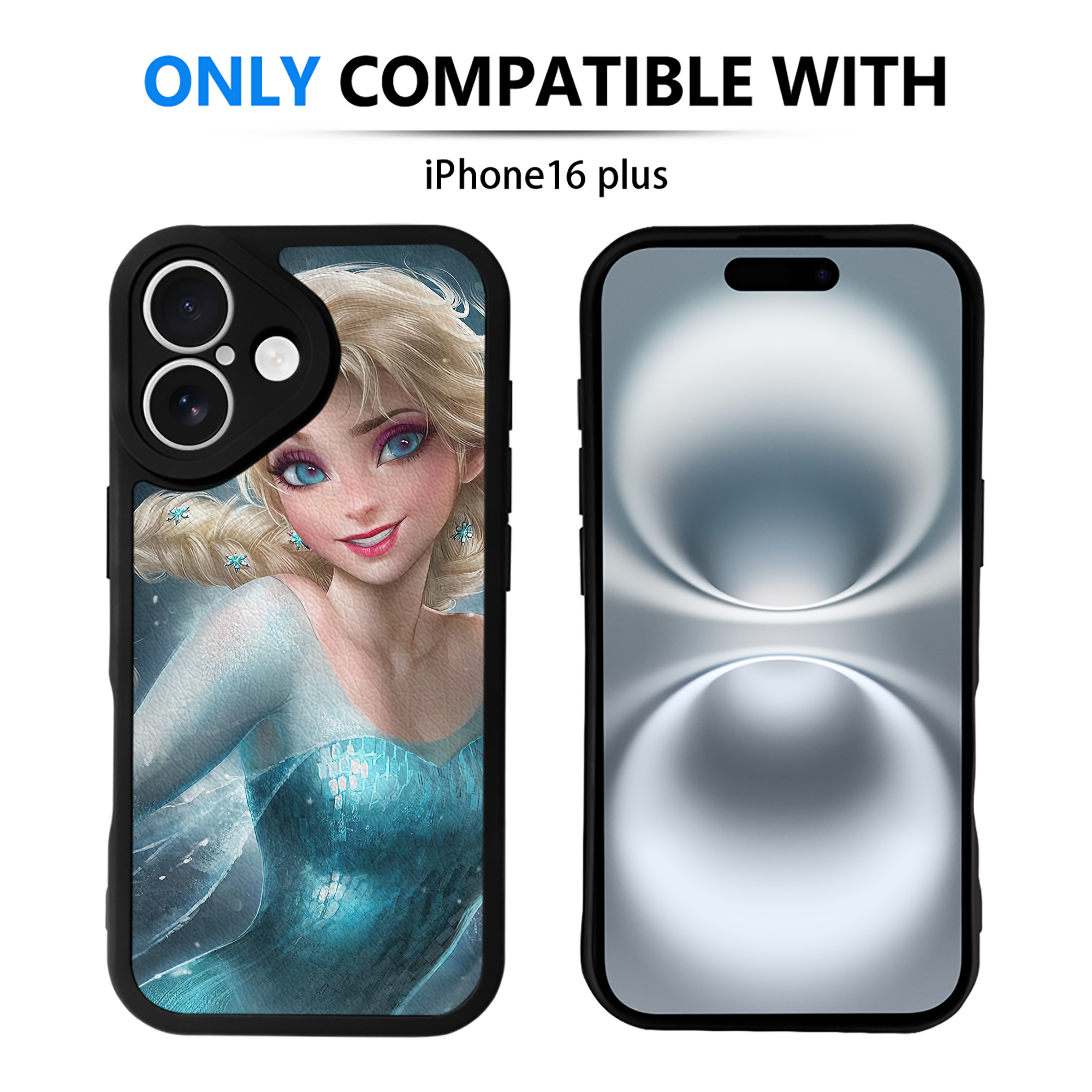 （画像用） アナと雪の女王 アンナ エルサ Frozen Anna Elsa 【iPhone 16シリーズ対応】シリコンスマホケース（レザー調） 材質：シリコン